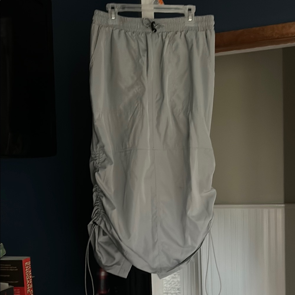 Light Gray Ruched Skirt